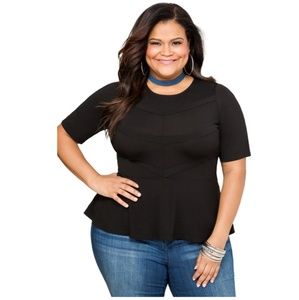 Ashley Stewart Bandage detail peplum top